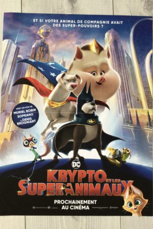 Affiche originale de cinéma Krypto et les super animaux