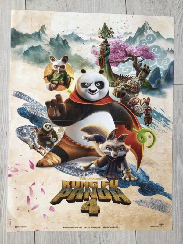 Affiche originale de cinéma Kung Fu panda 4