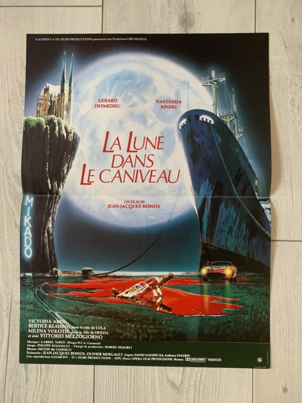 Affiche originale de cinéma La lune dans le caniveau