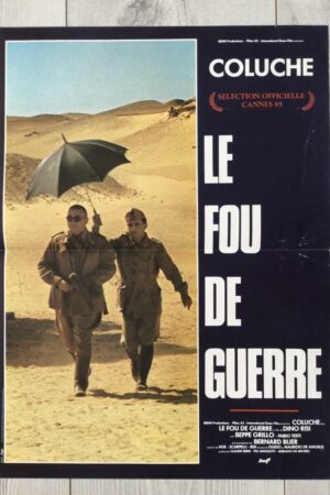 Affiche originale de cinéma Le fou de guerre
