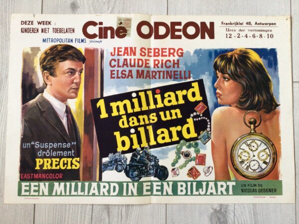 Affiche originale de cinéma 1 milliard dans un billiard